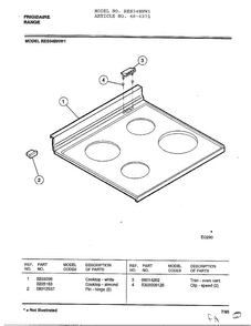 Frigidaire Range Page 2 Diagram and Parts List for 4271  Frigidaire Range