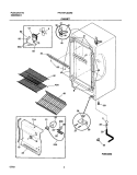 CABINET Diagram and Parts List for FFU11FC2CW0  Frigidaire Freezer
