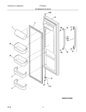 REFRIGERATOR DOOR Diagram and Parts List for FFHS2624LP0  Frigidaire Refrigerator