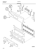 BACKGUARD Diagram and Parts List for GLGF377CQB  Frigidaire Range