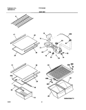 SHELVES Diagram and Parts List for FRT14G4BQ1  Frigidaire Refrigerator
