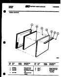 DOOR PARTS Diagram and Parts List for 32-1014-23-01  Tappan Range