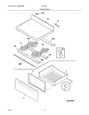 TOP / DRAWER Diagram and Parts List for FEF376AQL  Frigidaire Range