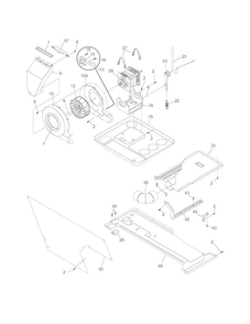 Motor/blower/belt Diagram and Parts List for 41797912700  Kenmore Washer Dryer Combo