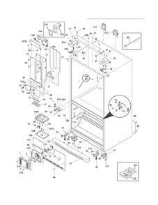 Cabinet Diagram and Parts List for EI28BS56IBE  Electrolux Refrigerator