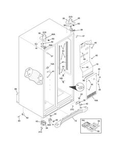 Cabinet Diagram and Parts List for EW23CS85KS2  Electrolux Refrigerator