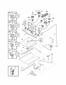 Burner Diagram and Parts List for 79072902015  Kenmore Range