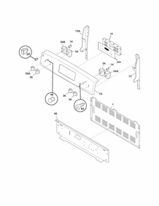 Backguard Diagram and Parts List for 79092303013  Kenmore Range