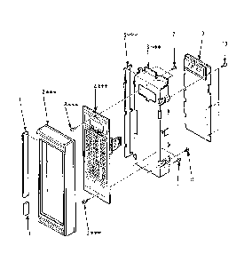 Control Panel Diagram and Parts List for 5648698610  Kenmore Microwave