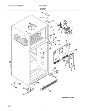 Part Location Diagram of 5304511141 Frigidaire DAMPER