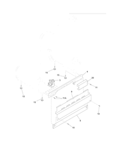 Frame Diagram and Parts List for FDB520RHB3B  Frigidaire Dishwasher
