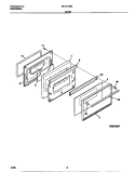 DOOR Diagram and Parts List for MEF318BBWE  Frigidaire Range