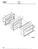 DOOR Diagram and Parts List for FEF323BADF  Frigidaire Range