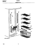 FRZR SHELVES Diagram and Parts List for FRS24BGGB1  Frigidaire Refrigerator