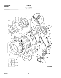 TUB AND MOTOR Diagram and Parts List for FWT867GHQ0  Frigidaire Washer