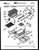 SHELVES AND SUPPORTS Diagram and Parts List for RT21F6WV3C  Gibson Refrigerator