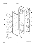 REFRIGERATOR DOOR Diagram and Parts List for FRS26KF7AB4  Frigidaire Refrigerator