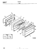 DOOR Diagram and Parts List for TGF355BEWA  Tappan Range