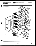 SHELVES AND SUPPORTS Diagram and Parts List for RS225MCD0  Frigidaire Refrigerator