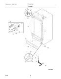 CABINET Diagram and Parts List for FFU17K1CW2  Frigidaire Freezer
