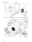 SYSTEM Diagram and Parts List for GLHS68EFPW1  Frigidaire Refrigerator