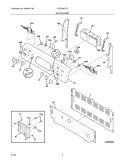 BACKGUARD Diagram and Parts List for PLEF398CCD  Frigidaire Range