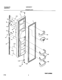 FREEZER DOOR Diagram and Parts List for GS23HSZCC1  Frigidaire Refrigerator