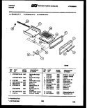 BROILER DRAWER PARTS Diagram and Parts List for 30-3148-00-02  Tappan Range