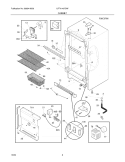 CABINET Diagram and Parts List for LFFH1467DW0  Frigidaire Freezer