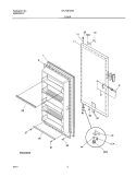 DOOR Diagram and Parts List for GFU14F3AW0  Gibson Freezer