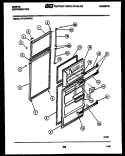 DOOR PARTS Diagram and Parts List for RT19F8WT3J  Gibson Refrigerator