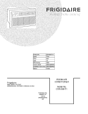 COVER Diagram and Parts List for CRA106HT110  Frigidaire Air Conditioner