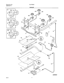 BURNER Diagram and Parts List for GLGF366AQA  Frigidaire Range