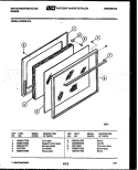 DOOR PARTS Diagram and Parts List for GF625LW2  Frigidaire Range