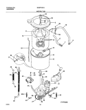 MOTOR / TUB Diagram and Parts List for GLGT1041AS2  Frigidaire Washer Dryer Combo
