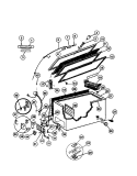 DOOR, CABINET, UNIT Diagram and Parts List for TFC25M6AW2  Tappan Freezer