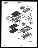 SHELVES AND SUPPORTS Diagram and Parts List for GRT13CRAW0  Gibson Refrigerator