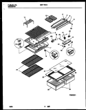 SHELVES AND SUPPORTS Diagram and Parts List for MRT17DHAD0  Frigidaire Refrigerator