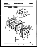 DOOR PARTS Diagram and Parts List for FED353WAW3  Frigidaire Range