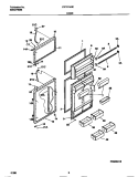DOOR Diagram and Parts List for FRT21NNCW1  Frigidaire Refrigerator