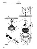 MOTOR Diagram and Parts List for GLDB653JS0  Frigidaire Dishwasher