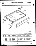 COOKTOP PARTS Diagram and Parts List for 31-2208-00-03  Tappan Range