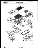 SHELVES AND SUPPORTS Diagram and Parts List for FRT17PZBW1  Frigidaire Refrigerator