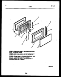 DOOR PARTS Diagram and Parts List for 56-2851-00-02  Tappan Microwave