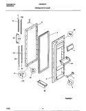 REFRIGERATOR DOOR Diagram and Parts List for FRS22WPCD2  Frigidaire Refrigerator