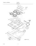 MAINTOP Diagram and Parts List for FGC26C3AUC  Frigidaire Cooktop