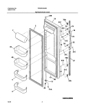 REFRIGERATOR DOOR Diagram and Parts List for FRS26H5ASB3  Frigidaire Refrigerator