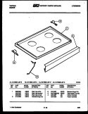COOKTOP PARTS Diagram and Parts List for 31-3648-00-04  Tappan Range