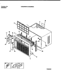 CABINET FRONT AND WRAPPER Diagram and Parts List for GAS228W2A1  Gibson Air Conditioner