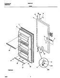 DOOR Diagram and Parts List for F82U14F3W2  Frigidaire Freezer